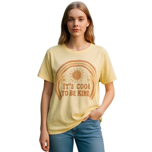 Show Me Your Mumu Graphic RTR Tee | It's Cool to Be Kind Yellow USA Made | Small - Picture 1 of 11